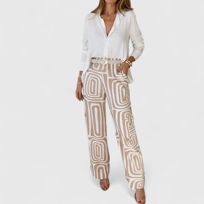 Clara | Elegant Two-Piece Set (Includes a Free Belt)