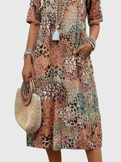 Clara | Elegant Floral Midi Dress
