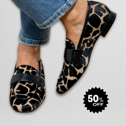 Kathy | Orthopedic Leopard Print Loafers
